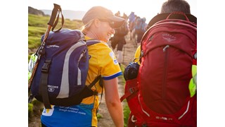 People on a trek for Marie Curie